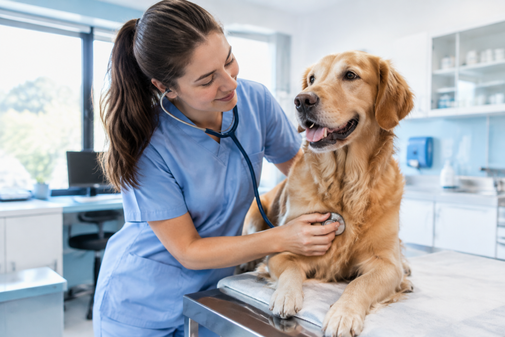 magnific photorealistic photo of a young veterinary student 59636