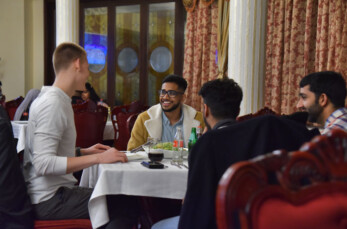 Students having Dinner at SME