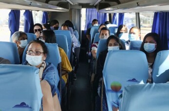 Students inside the bus for Entry Exam 2020 at Sofia University- Study Medicine Europe